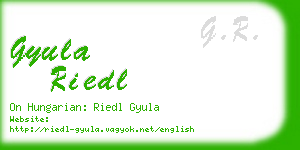 gyula riedl business card